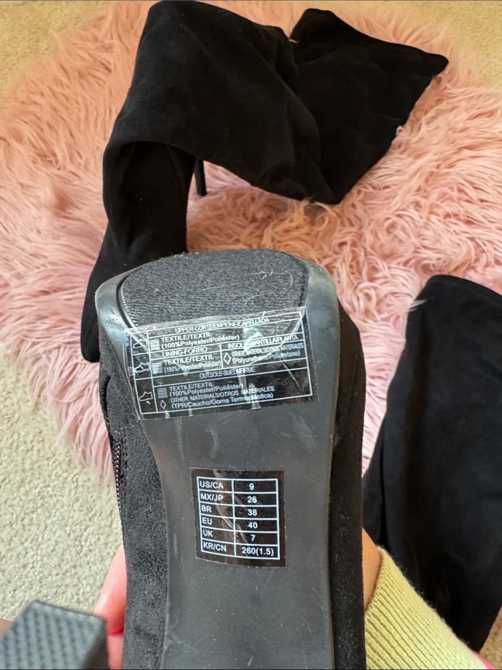 Forever 21 Black Over-the-Knee Platform Stiletto Boots